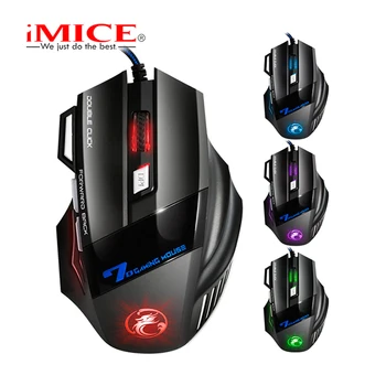 IMICE X7 przewodowa mysz 7 przycisków, optyczny 5000DPI profesjonalna mysz gamer komputerowe myszy do PC laptopa