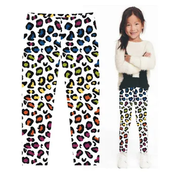 Dla dzieci nowe legginsy dla dziewczynek kwiatowy print Dziecięce legginsy spodnie dla dziewczynek Dziecięce, spodnie, odzież dla dziewcząt 2-10 lat