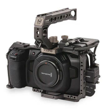 Tilta BMPCC 4K 6K Cage TA-T01-B-G Tactical finished or Grey Full Cage SSD Drive Holder Top Handle for BlackMagic BMPCC 4K 6K