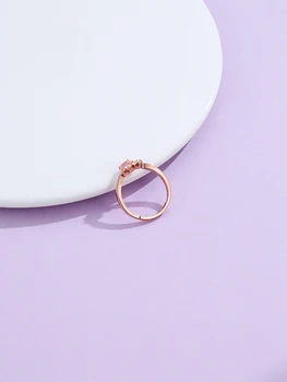 LEKANI 925 srebro biżuteria różowy łapa zwierzęcia Kobiet pierścienie 5A+ cyrkonia CZ ładny regulowany pierścień prezent rocznica najlepszy