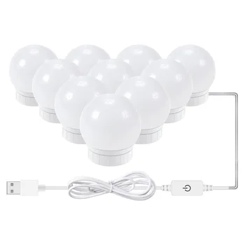 LED Makeup Mirror Light Bulb Hollywood Vanity Lights Stepless Dimmable Wall Lamp 2 6 10 14Bulbs Kit for toaletka