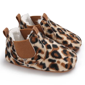 Jesienne buty dla Dzieci córeczka pierwsze chodziki buty do biegania dziecko Leopard sztuczna skóra buty dziecko klasyczne obuwie