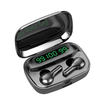 TWS Wireless Bluetooth5.0 słuchawki 9D dźwięk stereo led słuchawki z mikrofonem wodoodporny szumów zestaw słuchawkowy słuchawki 2000mAh