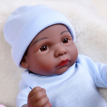 JINGXIN 28cm African Reborn Lalki Baby Bath Play Black Reborn Babies Toys Full Silicone realistyczna Śpiąca lalka prezent dla dziewczyny