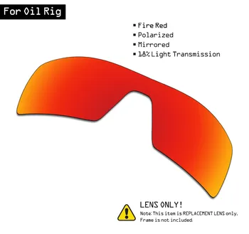 SmartVLT spolaryzowane okulary wymienne soczewki dla pracowników platformy Oakley - Fire Red