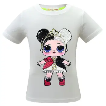 Dziewczynka koszulka koszulki dla dzieci t-shirt Dziecięca letnia odzież nastolatki koszulki topy odzież dziewczyny L. O. L lalki