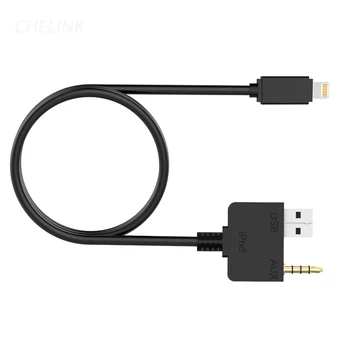 CHELINK AUX kabel USB, 3,5 mm złącze muzyki oświetlenie ładowania zasilacz samochodowy stereo do Hyundai Kia dla Iphone 7 7 Plus