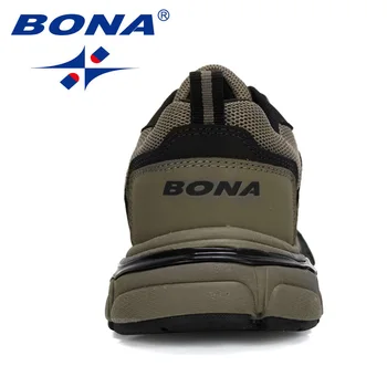 BONA 2020 nowe projektanci popularny styl krowa Split buty do biegania buty do biegania męskie odkryty walking buty sportowe osób красовки wygodne