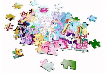 48 szt./kpl. My little pony Rainbow horse cute little horse Puzzle DIY Toys kid for education christmas gifts