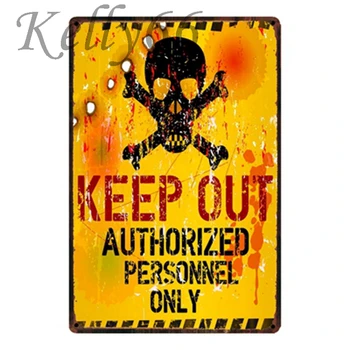 [ Kelly66 ] Keep Out Metal Sign Tin Poster Home Decor Bar Wall Art Painting 20*30 CM Size y-1747