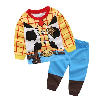 1-7y New Kids ToyStory wersji Woody, Buzz Lightyear piżamy zestawy dla Dzieci, dziewczęta i chłopcy odzież bielizna nocna kreskówka zestaw 2szt