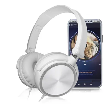 HiFi słuchawki przewodowe dla Iphone Sony zestaw słuchawkowy z mikrofonem nad uchem bas dźwięk muzyka słuchawki stereo dla Xiaomi Huawei PC