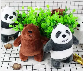 1szt 15 cm Kawaii nagie misie pluszowe zabawki kreskówka niedźwiedź nadziewane niedźwiedź panda lalka dzieci