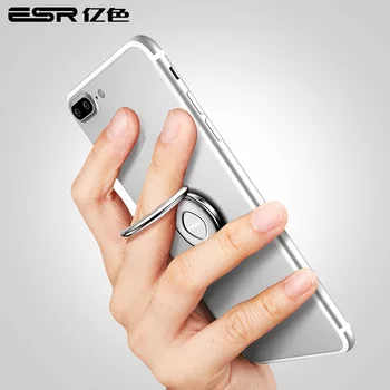 ESR Finger Phone Grip Ring magnetyczny uchwyt samochodowy Stojak Metal Grip Stand 360 Finger Ring Phone Holder dla iPhone Samsung Xiaomi