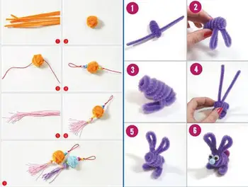 100 szt./kpl. dzieci dla dzieci kolorowe zabawki edukacyjne dla dzieci pluszowe laski Shilly-Stick DIY Soft Art Craft Materials Toy GYH