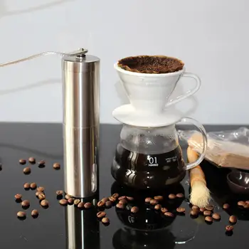 Ręczny młynek do kawy ceramiczny rdzeń 304 ze stali nierdzewnej ręcznie zadziorów Młyn młynek ceramiczny kukurydza kawy szlifierka