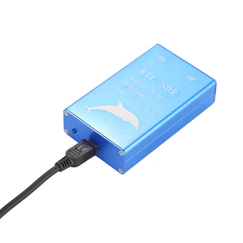 Praktyczny USB-tuner odbiornik aluminiowa osłona RTL.SDR RTL2832U+R820T2 100 khz-1,7 Ghz UHF UV HF niższe tłumienność