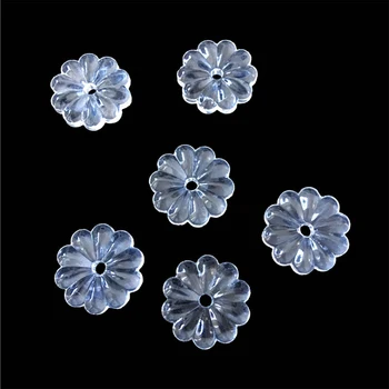 20 szt./lot 35 mm przezroczyste szkło gniazdo kwiat koraliki Kryształ DIY kurtyna koraliki szklane żyrandol koraliki