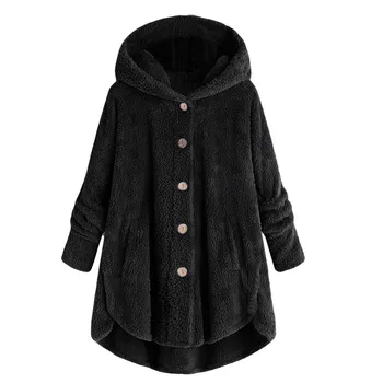 Moda aksamitny płaszcz kobiety przycisk z kapturem kurtki jesień zima kapelusz, płaszcz temat splicingu kolor płaszcza Veste fatalny #T1G