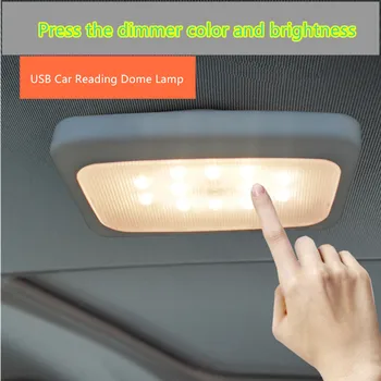 Kliknij zaciemnienie USB ładowanie magnetyczne ssąca samochodowa lampka do czytania led kryty lampa sufitowa, lampa do czytania studenckiego