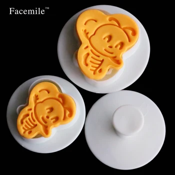 3 szt./kpl. Bee Cookie Biscuit Cutter Mold Stamp Cake Punger Fondant Bread Cake Decorating Mold Cookie Tłok Cutter Tool