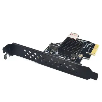 PCI-E Express Card to USB 2.0 & USB 3.1 Front Panel Socket Adapter for Motherboard
