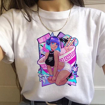 Vaporwave estetyczne 90-tych modne t-shirty kobiety Harajuku Ullzang t-shirt graficzny śmieszne kreskówka koszulka meble ubrania top koszulki damskie