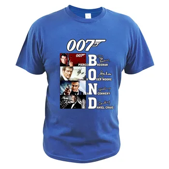 James 007 koszulka film Bond t-shirt druku 3D moda casual z długim rękawem letnie topy Tee Homme wysokiej jakości koszulek oversize