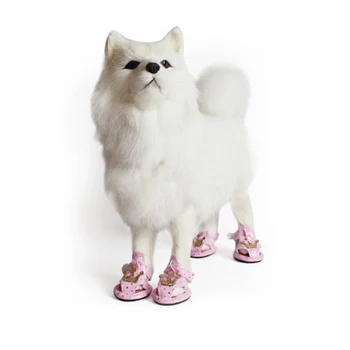 Pies kot typowe obuwie antypoślizgowe mały pies drukowanie Pet buty leopard buty szczeniak obuwie letnie miękkie sandały chihuahua 4szt