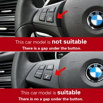 Mutips Car Steering Wheel Button carbon fiber steer button sticker emblem decoration akcesoria do BMW X5 E70 X6 E71 2008-2013
