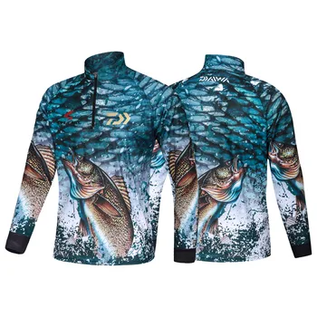 2020 Daiwa Fishing Clothing Men Anti-sweat Quick Dry Fishing Shirt Sun Protection Jacket Fishing T Shirt Summer Outdoor Clothing