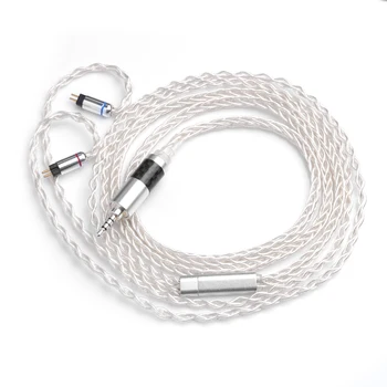 Wooeasy Upgrade луженый miedziany srebrny kabel 2.5/3.5/4.4 zrównoważony kabel ze złączem MMCX/2pin dla LZ A5 QT2 HQ5 HQ6
