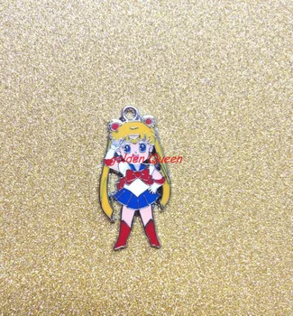 20szt kreskówka MIXS anime Sailor Moon emalia metalowe Urok zawieszenia DIY tworzenia biżuterii akcesoria do telefonów komórkowych M04