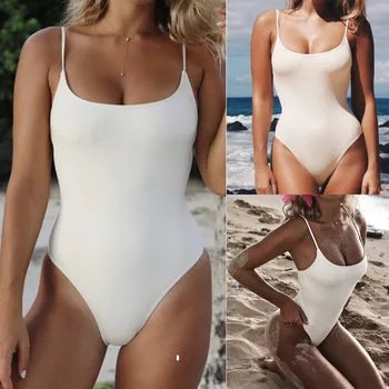 2020 Soild Sexy Bikini Set Women Fashion Solid Swimsuit Camisole Pasek Na Ramię Bikini Zestaw Plażowy Strój Darmowa Wysyłka