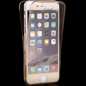 I6 6S Plus Smart Touch Screen Sensitivity Without Opening Case For Apple iPhone 6 6S/6 6S Plus 360 stopni miękka, przezroczysta pokrywa telefonu
