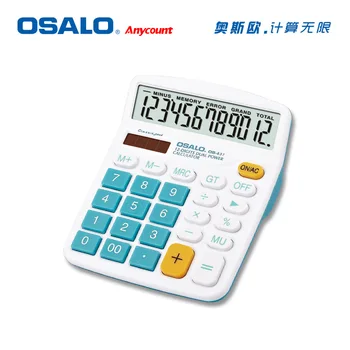OS-837VC OSALO Desktop Calculator ABC12 digit display Solar energy Dual power supply color