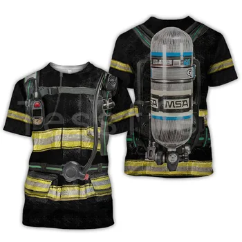 Tessffel strażacy garnitur strażacy superbohater strój sportowy nowa moda 3DfullPrint unisex t-shirty męskie, damskie s-3