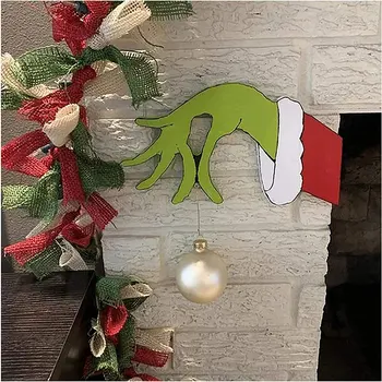 Christmas Thief Hand Cut Out Christmas Thief Grinch Hand Decorations Thief Hand Decal Wall Stickers Home Wall Home DecorationBV7