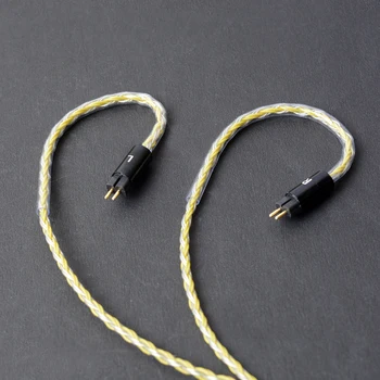 Handmade DIY 0.78 mm 2 Pin 8 rdzeni wymiana kabla do słuchawek zaktualizowany Hifi muzyka луженый Miedziany przewód do UE18 JH13 16 UM3X W4R