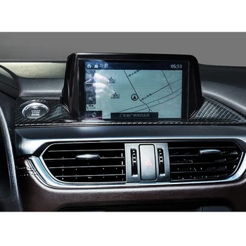 YAQUICKA do Mazda 6 Atenza 2017-18 akcesoria do wnętrza samochodu deska rozdzielcza nawigacji GPS pasek uruchamiania silnika stop pokrywa naklejka wykończenie