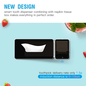 SVAVO Smart Toothpick Dispenser wielofunkcyjny domowego automatyczny uchwyt wykałaczki z szufladą do przechowywania uchwytu tkaniny