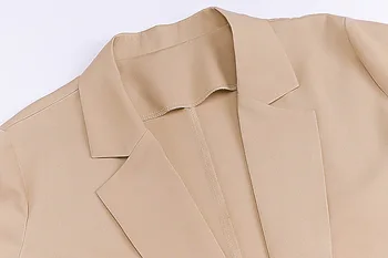 2020 jesień nowy jednolity kolor z długim rękawem oversize prosty dwurzędowy codzienny strój blezery